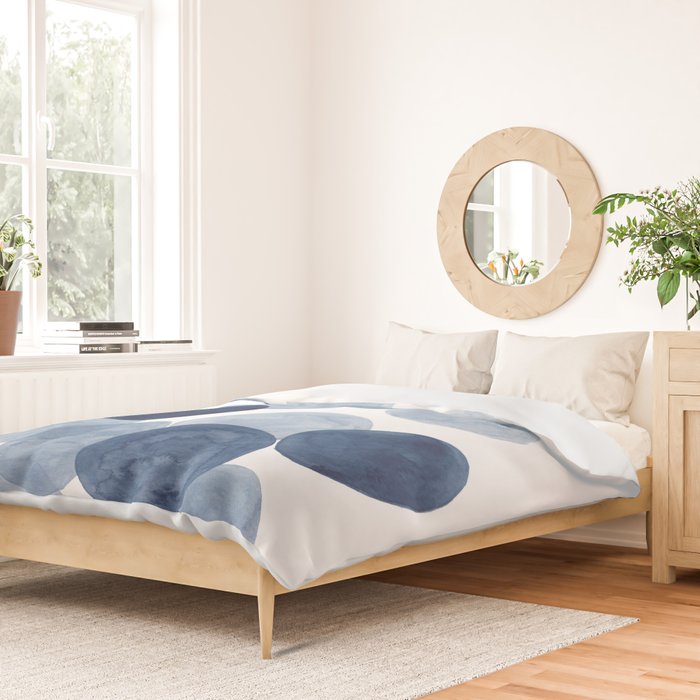 Indigo Ombre Circles Duvet Cover Gallery Image 2