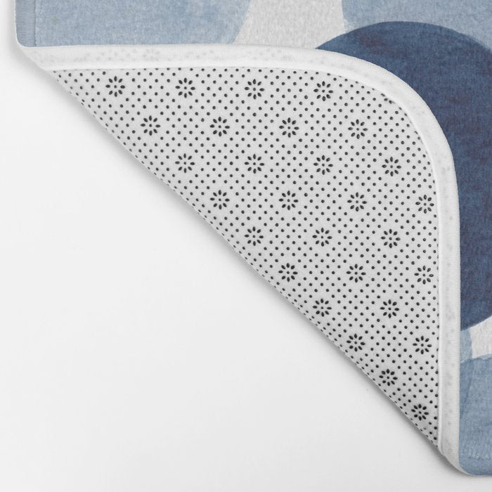 Indigo Ombre Circles Bath Mat Gallery Image 2