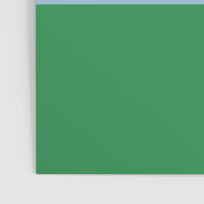 Color Block Minimalist Light Blue and Green Striped Solid Poster Gallery Image 3