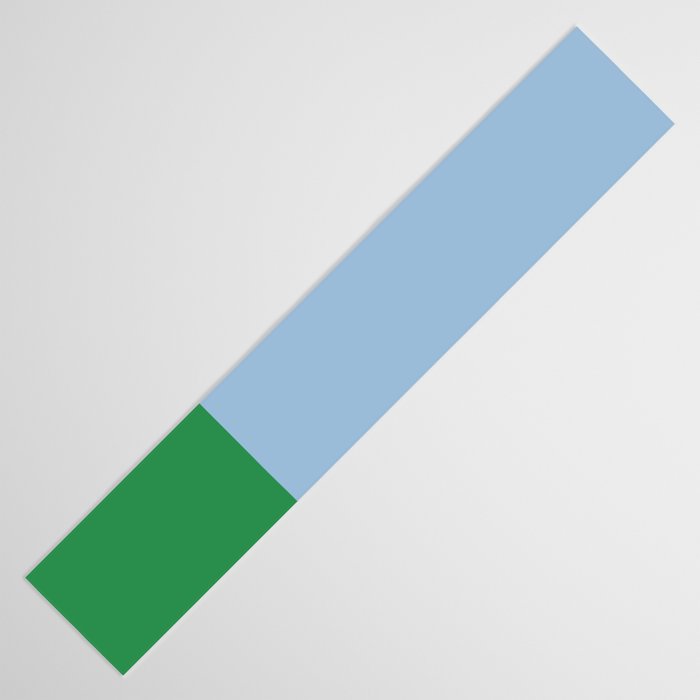 Color Block Minimalist Light Blue and Green Striped Solid Table Runner Gallery Image 3