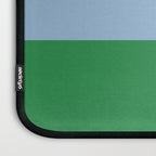 Color Block Minimalist Light Blue and Green Striped Solid Laptop Sleeve Gallery Image 3