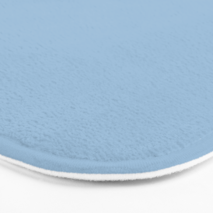 Color Block Minimalist Light Blue and Green Striped Solid Bath Mat Gallery Image 3