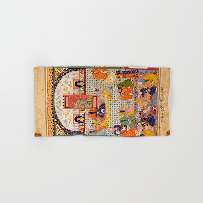  Zulaykhaâs friends cutting their fingers at the sight of Joseph Antique Islamic Art  Bath Towel Gallery Image 1