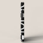 Mid Century Modern Geometric 921 Black and White iPhone Case Gallery Image 2