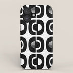 Mid Century Modern Geometric 921 Black and White iPhone Case Gallery Image 1