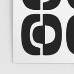 Mid Century Modern Geometric 921 Black and White Poster Gallery Image 3