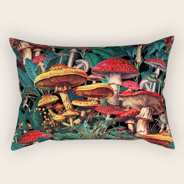 Magic Mushrooms Rectangular Pillow Gallery Image 2