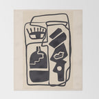 Modern Abstract Minimal Shapes 53 Throw Blanket Gallery Image 2