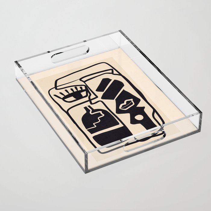 Modern Abstract Minimal Shapes 53 Acrylic Tray Gallery Image 1