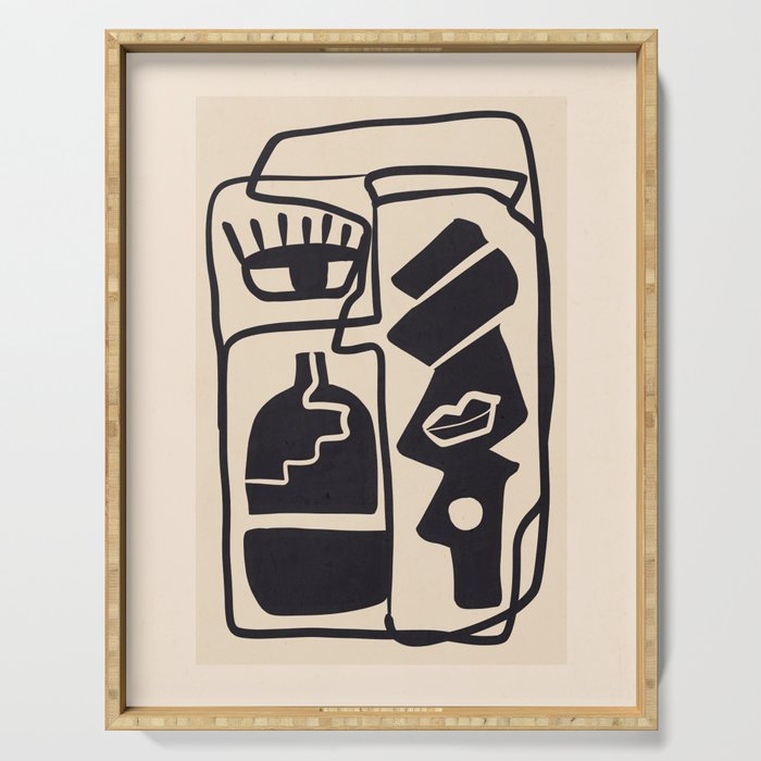 Modern Abstract Minimal Shapes 53 Serving Tray Gallery Image 1