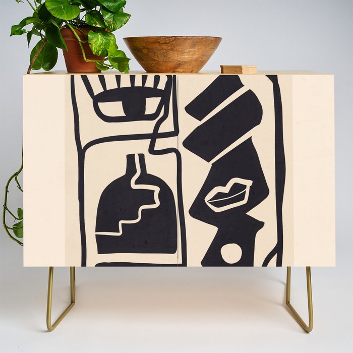 Modern Abstract Minimal Shapes 53 Credenza Gallery Image 1
