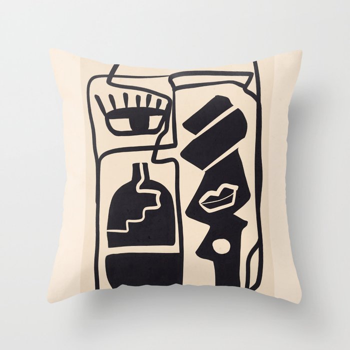 Modern Abstract Minimal Shapes 53 Throw Pillow Gallery Image 6