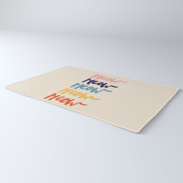 Meow Meow says the cat - typography Rug Gallery Image 3