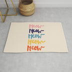 Meow Meow says the cat - typography Rug Gallery Image 1