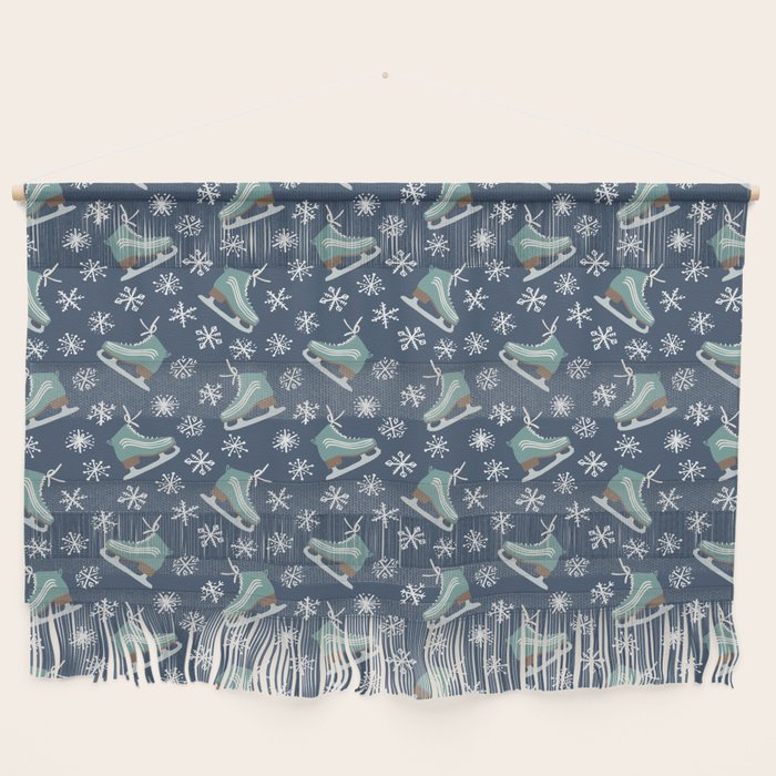 Snowy Ice Skates Wall Hanging Gallery Image 1