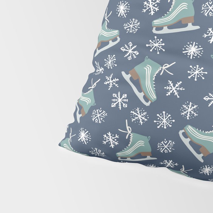 Snowy Ice Skates Pillow Sham Gallery Image 4
