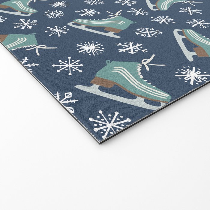 Snowy Ice Skates Welcome Mat Gallery Image 2