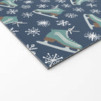 Snowy Ice Skates Welcome Mat Gallery Image 2