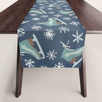 Snowy Ice Skates Table Runner Gallery Image 1