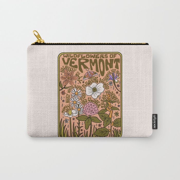 Vermont Wildflowers Carry All Pouch Gallery Image 1