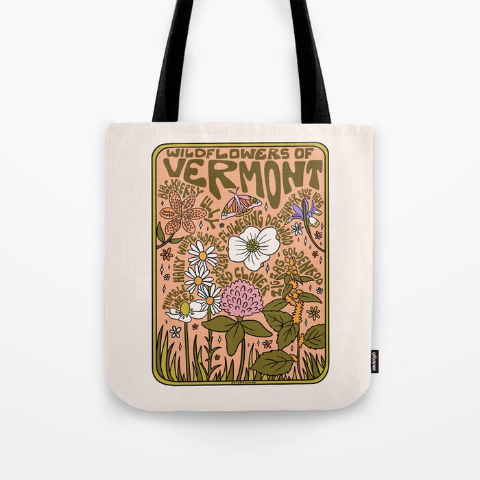 Vermont Wildflowers Tote Bag Gallery Image 1