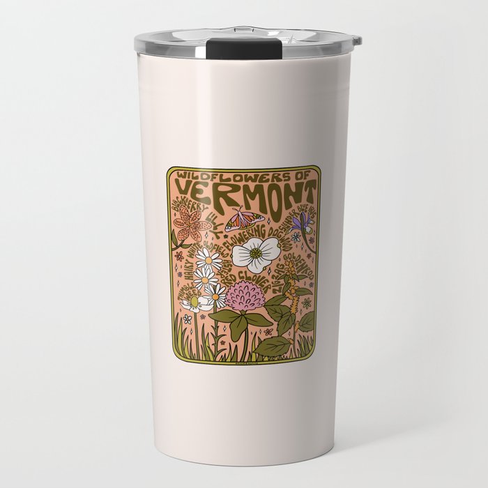 Vermont Wildflowers Travel Mug Gallery Image 1