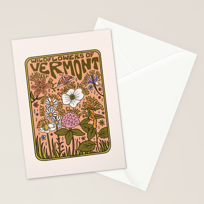 Vermont Wildflowers Stationery Card Gallery Image 2
