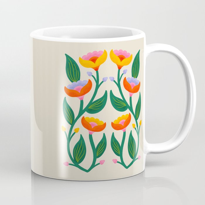 Symmetrical Flowers 2 Coffee Mug Gallery Image 1