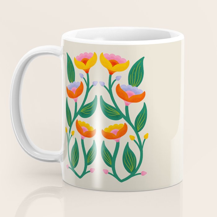 Symmetrical Flowers 2 Coffee Mug Gallery Image 3