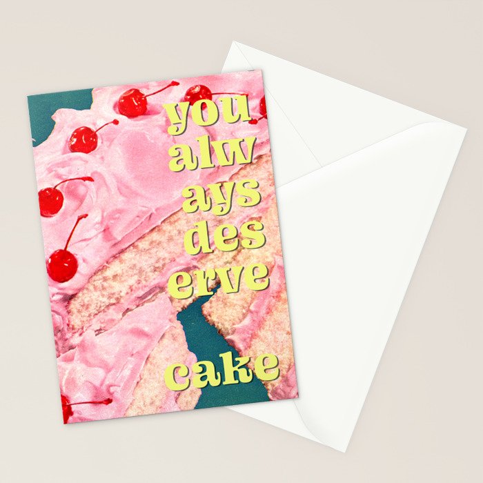 You Always Deserve Cake Stationery Card Gallery Image 2