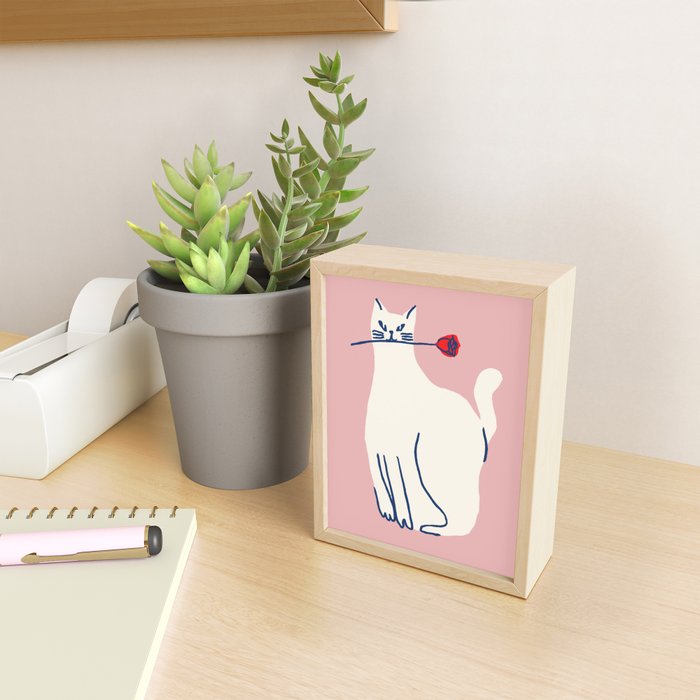 Casanova cat - the whimsical Catsanova Mini Art Print Gallery Image 2