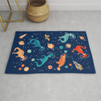 Painted Space Dinosaurs Rug Gallery Image 1