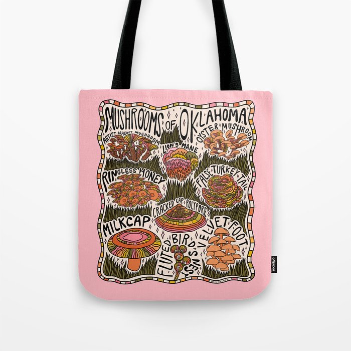 Mushrooms of Oklahoma Tote Bag Gallery Image 1