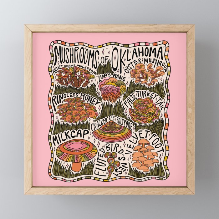 Mushrooms of Oklahoma Mini Art Print Gallery Image 1
