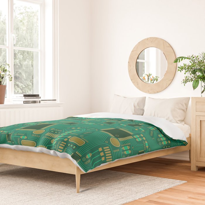 Circuit Board Sync Duvet Cover Gallery Image 2