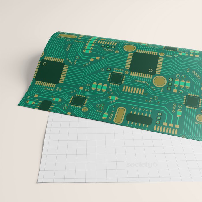 Circuit Board Sync Wrapping Paper Gallery Image 2