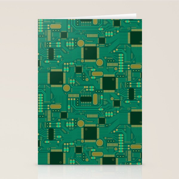 Circuit Board Sync Stationery Card Gallery Image 2