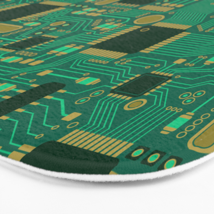Circuit Board Sync Bath Mat Gallery Image 3