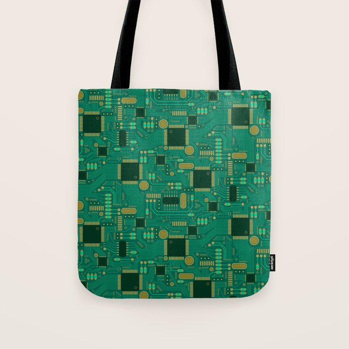Circuit Board Sync Tote Bag Gallery Image 1