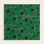 Circuit Board Sync Wood Wall Art Gallery Image 1