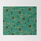 Circuit Board Sync Throw Blanket Gallery Image 2