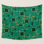Circuit Board Sync Wall Tapestry Gallery Image 4