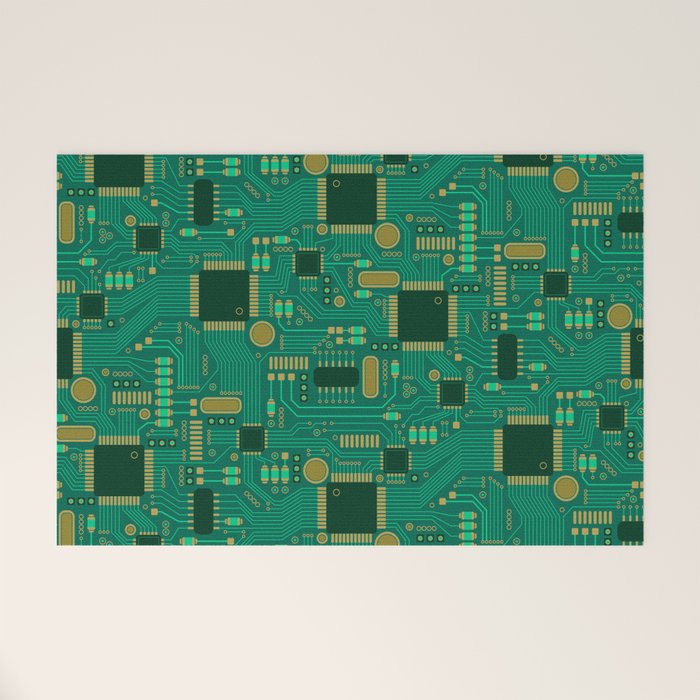 Circuit Board Sync Welcome Mat Gallery Image 1
