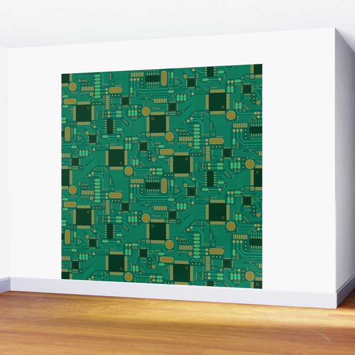 Circuit Board Sync Wall Mural Gallery Image 2