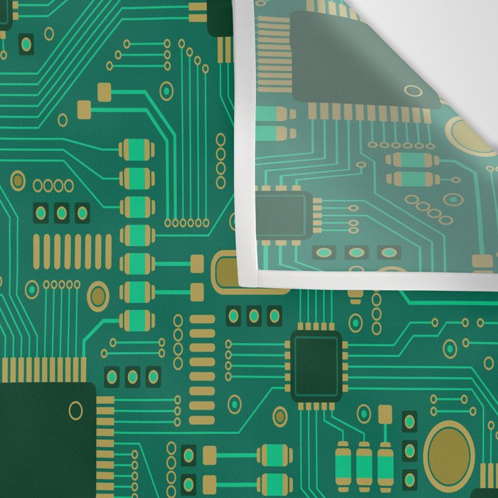 Circuit Board Sync Wall Tapestry Gallery Image 3