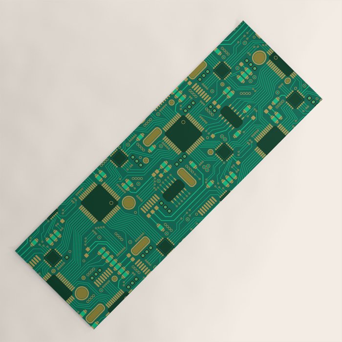 Circuit Board Sync Yoga Mat Gallery Image 1