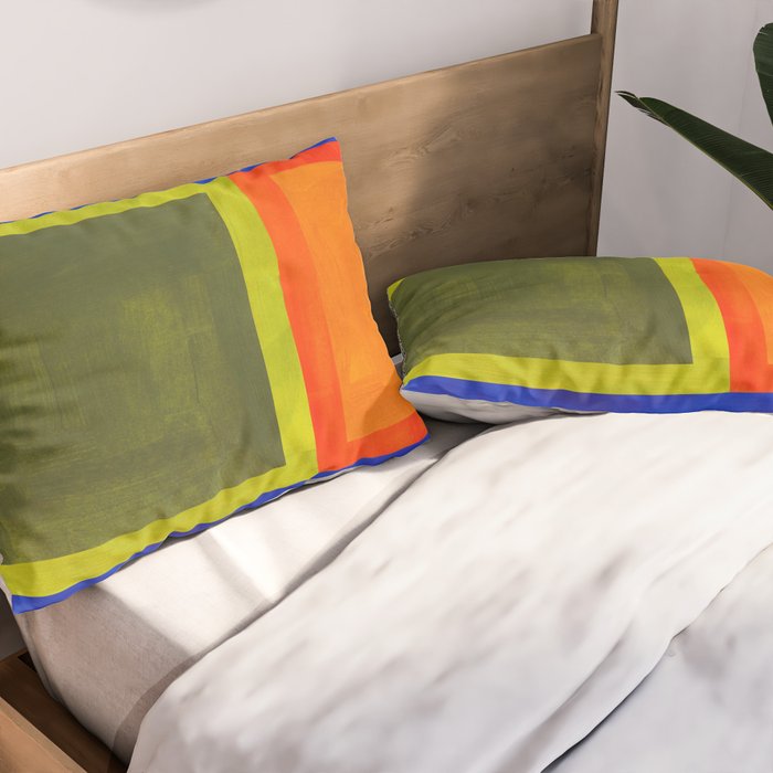 Ultramarine Blue Bloom Pillow Sham Gallery Image 2