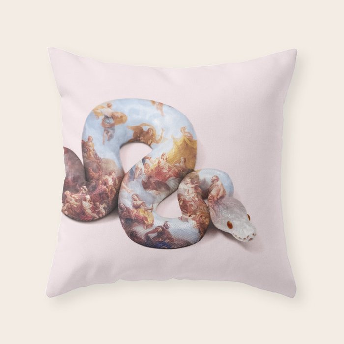 SNAKE PAINT Throw Pillow Gallery Image 1