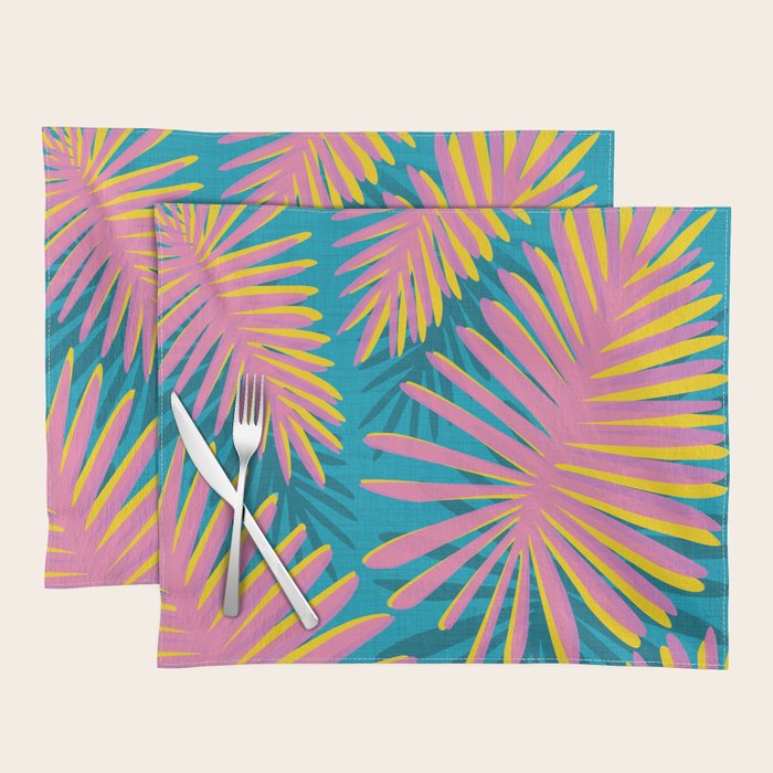 Bright Tropical Palms Placemat Gallery Image 1