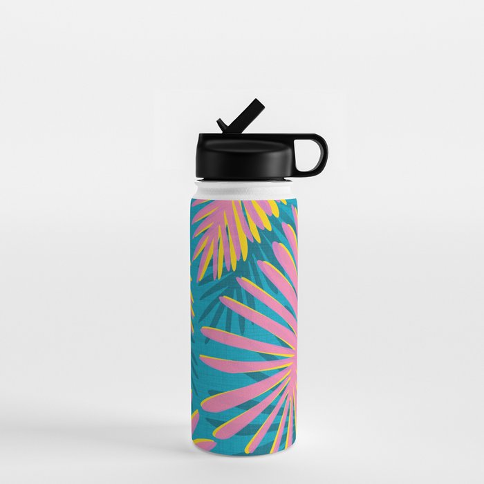 Bright Tropical Palms Water Bottle Gallery Image 1